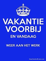 vakantie voorbij